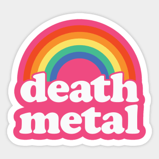 Death Metal - Rainbow Riot Design Sticker